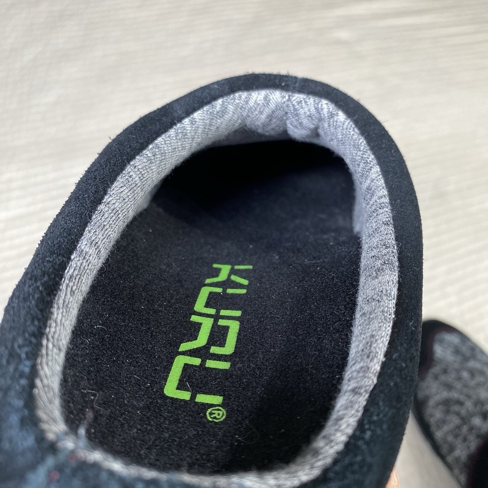 Kuru Womens Draft Black Gray Suede Knit Slip On Clog Mule Slipper Size 7.5 Comfy - Picture 7 of 11